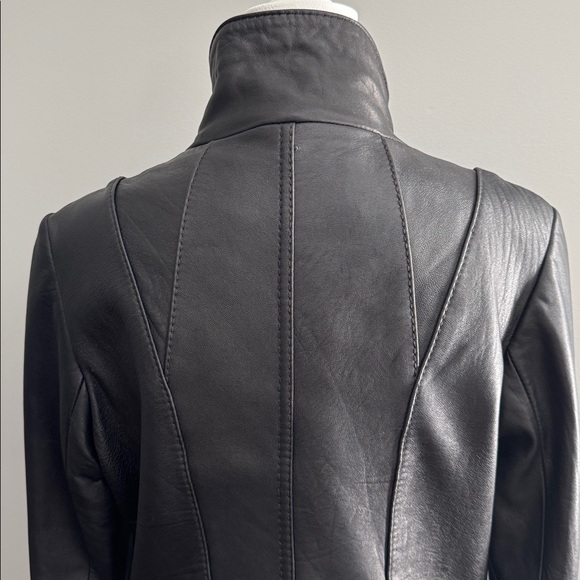 Michael Kors Black Moto Leather Jacket size S - Picture 10 of 13